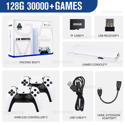 M15 4K Game Stick Mini Retro Video Game Console Built in 30000 Games Wireless Gamepads Video Game Controller Support 2 Player.