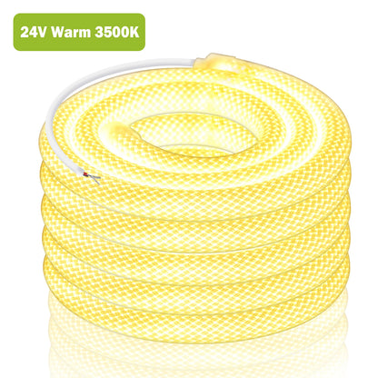 360 Degree Round Reticulate Neon LED Strip DC 12V 24V 240 Leds/m Natural Warm White Waterproof Flexible Silicon Tube Neon Strip.