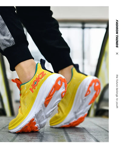 Men's Running Shoes Cushioning Outdoor Non-Slip Jogging Breathable Trainer Race Sneakers Luxury shoes Mesh Couple Off-road Shoes.