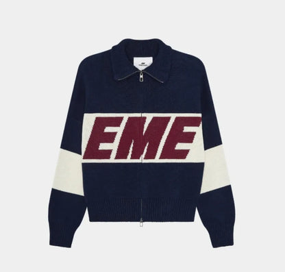 Autumn/winter Streets Casual Loose Retro Embroidered Top Hip-hop Oversized Sweater American Fashion Brand Zipper Cardigan Unisex.