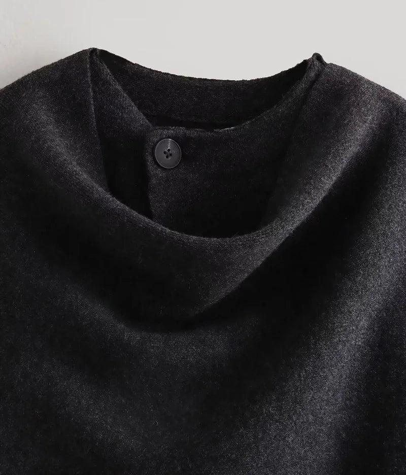 MUJER Plüsch-Wintermäntel für Damen, asymmetrischer Schal, Halbsaison-Jacke für Damen, Parkas, langärmelig, gepolsterter Mantel, Damenjacke.