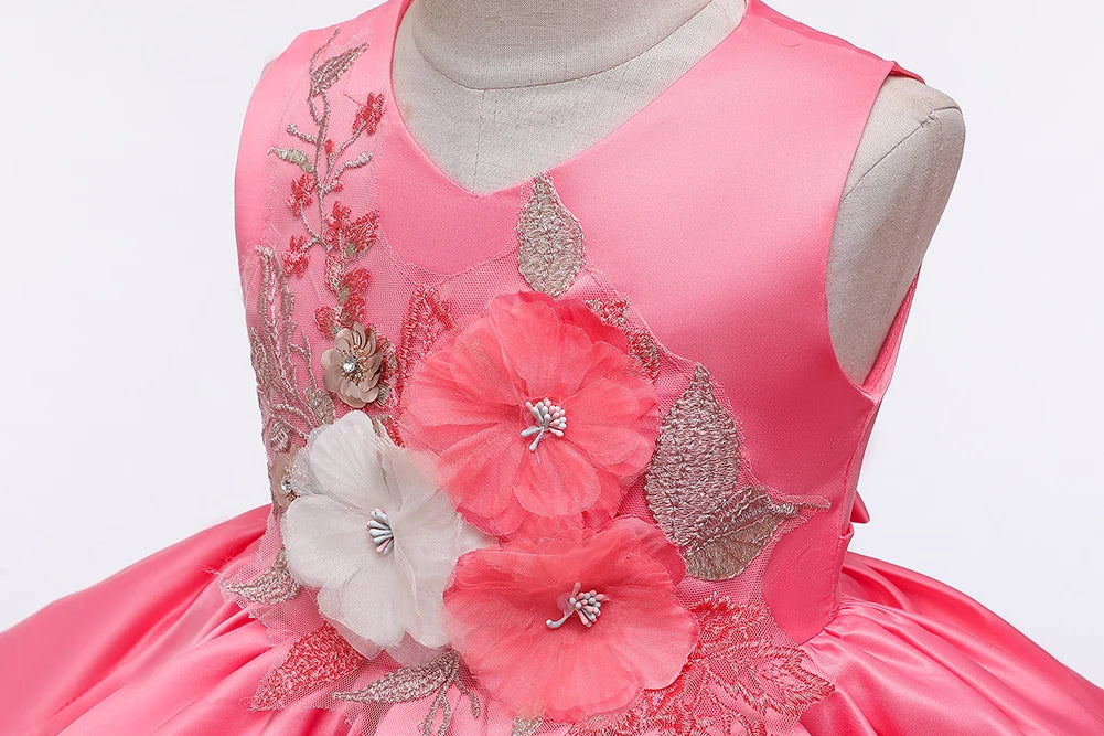 Flauschige Mesh Kinder Kleid Leistung Weihnachts kleid Wassermelone rot Mädchen Kleid für 0 bis 6 Jahre Kind.