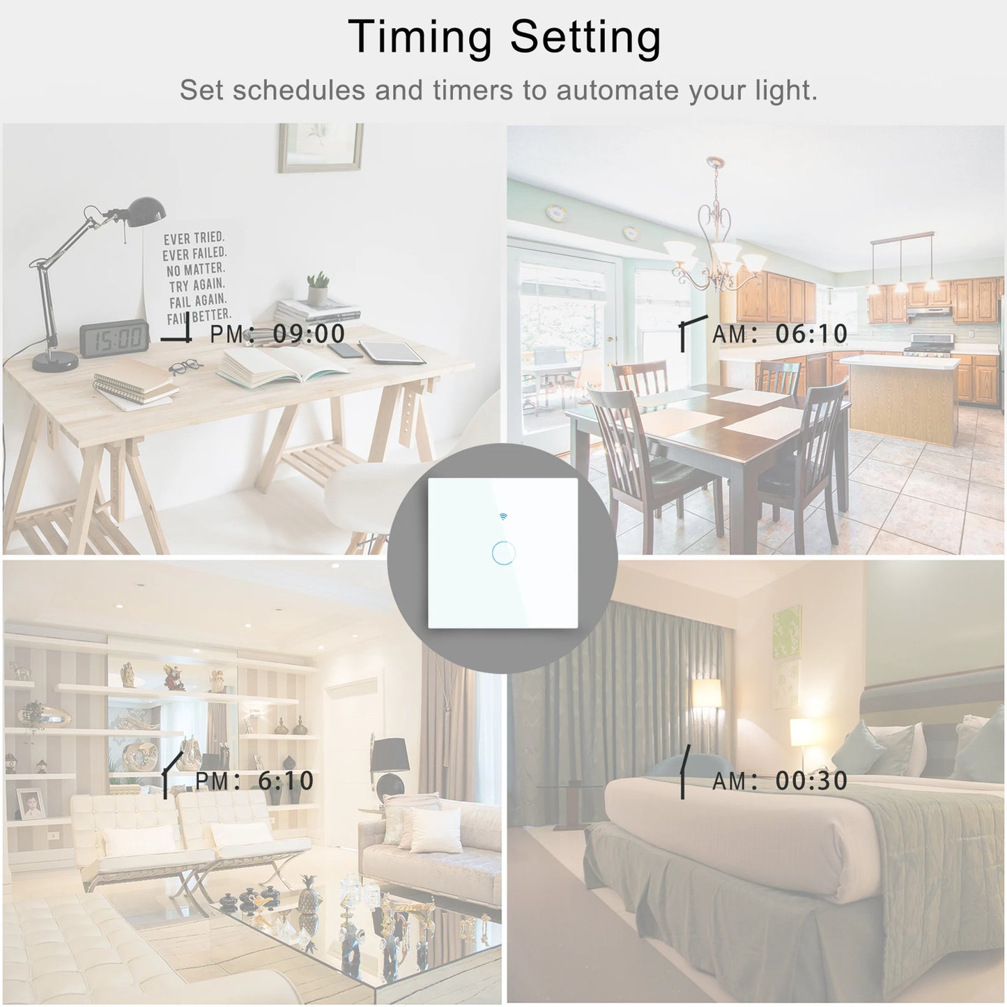 AXUS EU WiFi Smart Licht Schalter Touch Schalter RF433 Kein Neutralleiter Smart Home Leben Tuya App Steuerung Unterstützung Alexa Google Hause.