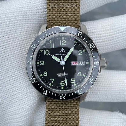 STEELFLIER Official SF787 Dive Luxury Wristwatches Double Calendar NH36 Movement Super Luminous 200M Waterproof Mechanical Watch