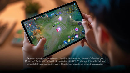 ALLDOCUBE iPlay60 Lite Tablet 10.95" 60Hz Display Unisoc T606 12GB(4GB+8GB Virtual)RAM 128GB ROM 4G LTE 8000mAh Android 14.