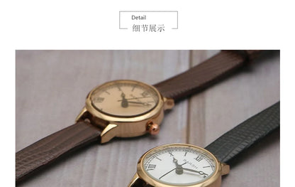 Simple Women Watches Luxury Design Leather Watch Ladies Quartz Wristwatch Womens Small Round Dial Clock Reloj Mujer