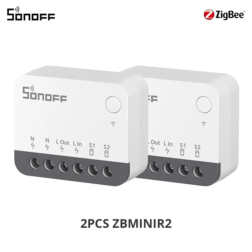SONOFF ZBMINIR2 Extreme Zigbee Smart Switch Detach Relay Externer Schalter Fernbedienung über eWeLink, kompatibel mit Zigbee Hub