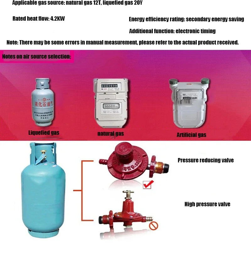 DC330 Gas Stove Household Desktop Embedded Double Stove Natural Gas Liquefied Gas Stove/Toughened Glass Panel