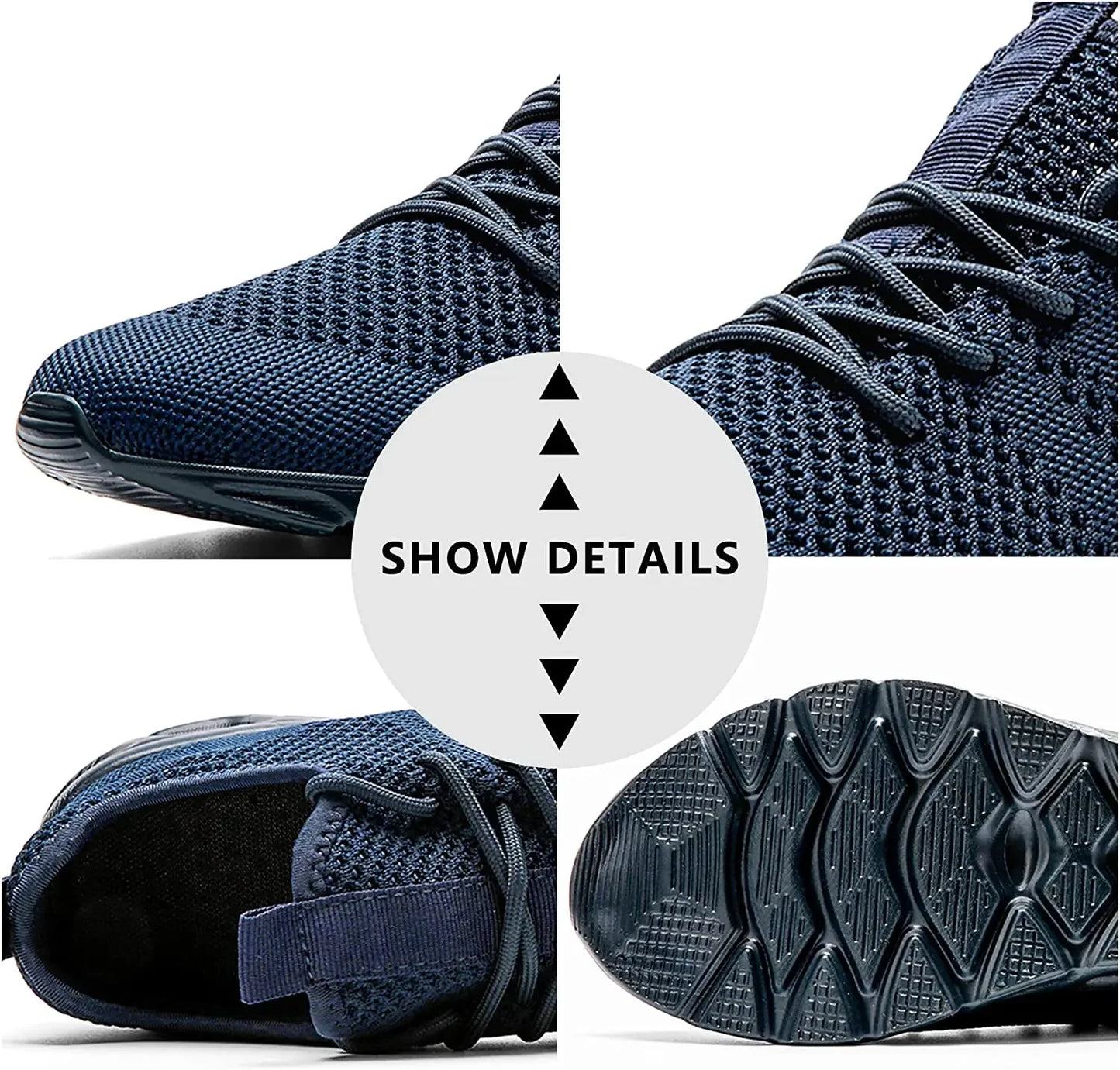 2024 Trend men's casual shoes light sneaker white large size outdoor breathable mesh fashion sports black running tennis shoes.