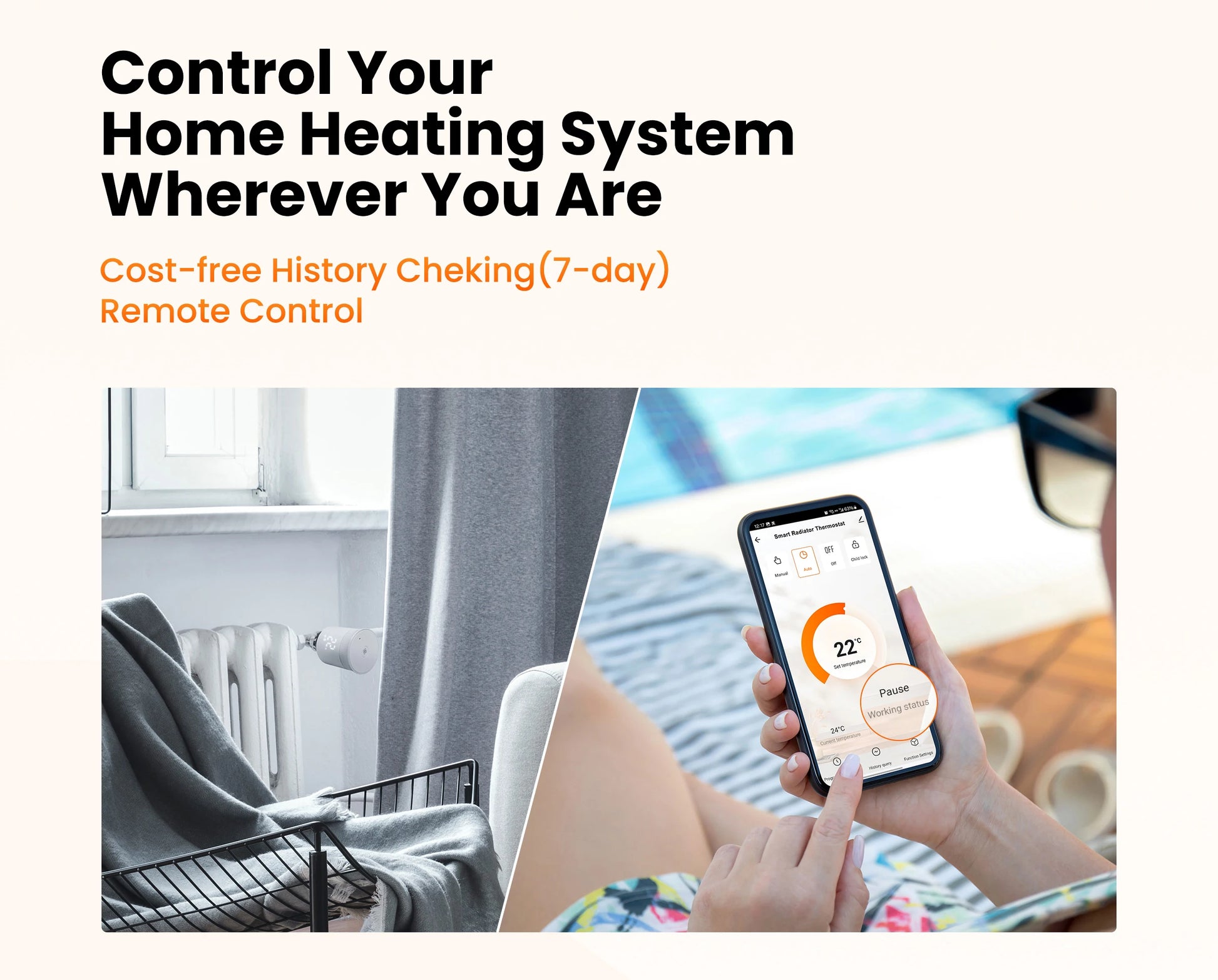 GIRIER Tuya Smart Radiator Thermostat, ZigBee Thermostatic Radiator Valve, Mini TRV for Heating, Works with Alexa Google Home.