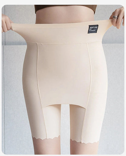 Women's plus Size White under Skirt Shorts Summer Seamless Protective Spandex Safety Hip-up Skirt Underpants Large Size