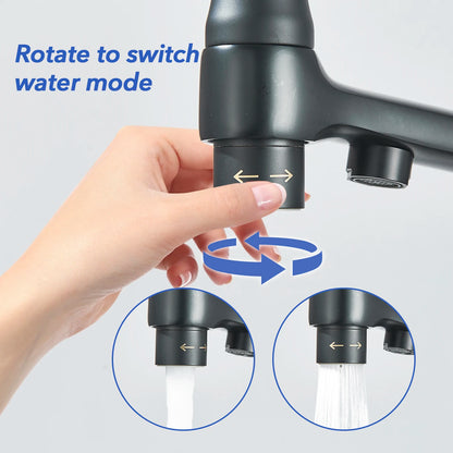 Filter Kitchen Faucet Stream/Shower Mode Water Outlet 360 Rotate Deck Mount Tap Drinking Water Flexible Sprayer Crane