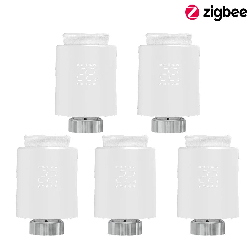 EZAIOT Smart Tuya Wifi/ZigBee3.0 Radiator Actuator TRV Programmable Thermostatic App Remote Temperature Controller Alexa Google