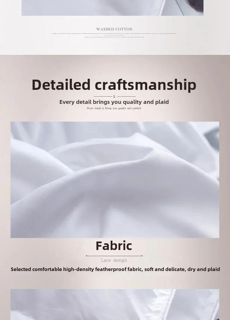 Winter Quilted Quilts Blanket 95% White Goose Down Soft Goose Down Warm Winter Duvet 거위털 이불 구스이불 거위Size King Twin Cover.