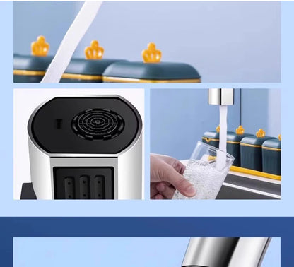 Three-speed Waterfall Water Outlet Multi-function Faucet Extender Universal Rotating Nozzle Splash-proof Kitchen Artifact