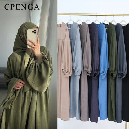 Modest Nursing Clothes for Muslim Women 2025 Elegant Arabic Muslim Dress Eid Dubai Plain Nursing Abaya Fashion Turkey Solid Robe.