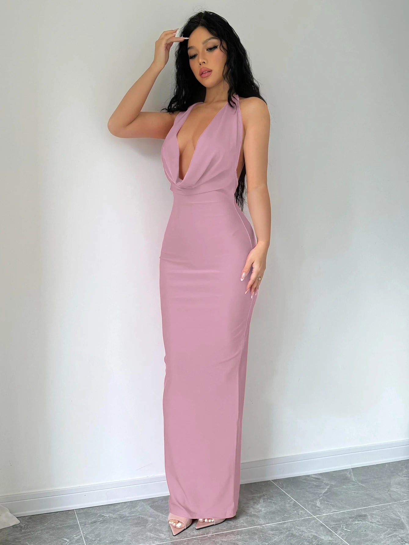 Dulzura Herbst Frauen Halter-Backless Midi Kleid Für Frauen Bodycon Sexy Party Elegante Outfits Abend Geburtstag Kleidung Y2K 2024.