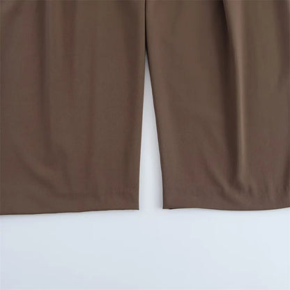 Spring and Summer New Product Women's Wear with Belt Straight Sleeve Casual Suit Coat Waist and Pants Set