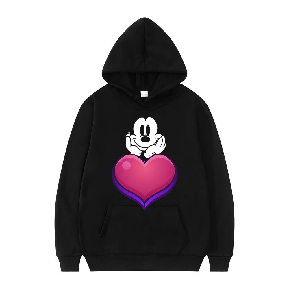 Disney Mickey Mouse Cartoon Anime Women Pullover Tops Spring Autumn Men Hoodie New Fashion Sports Oversized Sweatshirt Clothing.