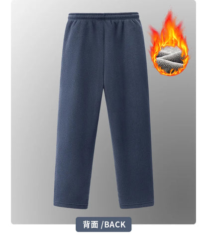 Winter Fleece Ski Pants Men's High Quality Extreme Cold Wool Thick Warm Trousers Women New 2025 Outdoor Camping Work Sweatpants.