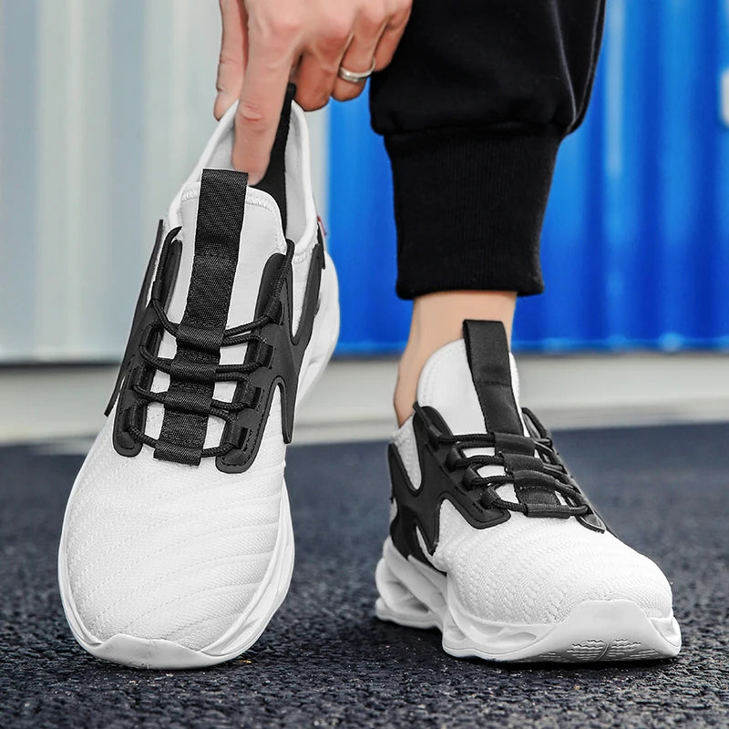 YRZL Sports Shoes Men Mesh Breathable Athletic Sneakers Lightweight Soft Sole Comfortable Walking Running Shoes for Men Non Slip.