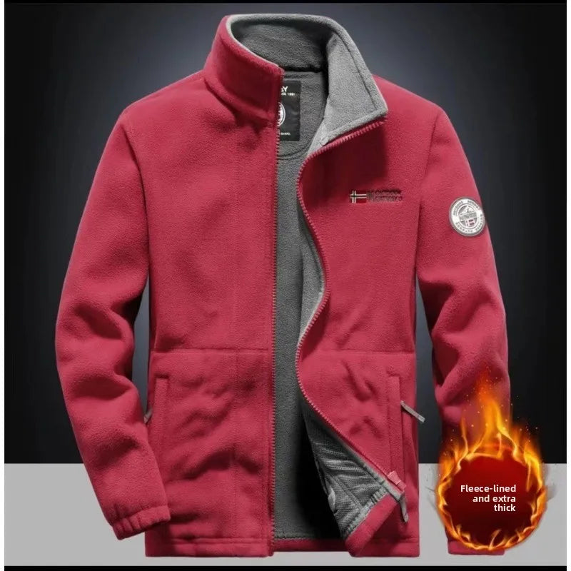 New Men's Autumn Winter Outdoor Casual Fleece Warm Patagonia Jacket Comfortable Fashionable Windproof Breathable and Trendy Top.