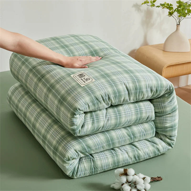 Quilt cotton queen Fall double bed comforters Quilt with cover washable Winter  - et Duvet 220x240 nordic duvet bed 150.