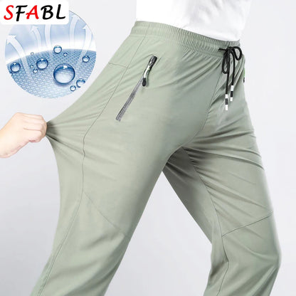 5XL High Stretch Outdoor Sport Hiking Pants Men Zipper Pockets Trousers Men Summer Thin Quick Dry Men's Pants Trekking Fishing.