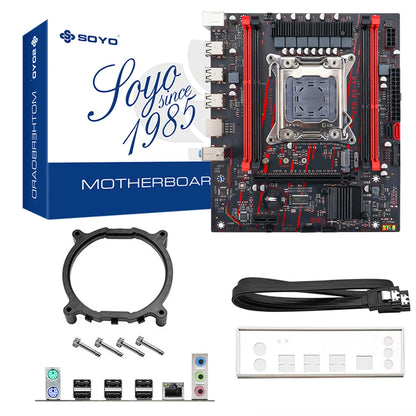 SOYO X79 Game Motherboard LGA 2011 Set with E5 2650 V2 CPU 32G【16G*2】DDR3 ECC RAM Memory M.2 NAME Computer components Mainboard.