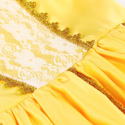 Belle Cosplay Prinzessin Kleid Mädchen Geburtstag Charme Kostüm Kinder Karneval Party Bühne Leistung Vestido Kinder Disguise Kleid.