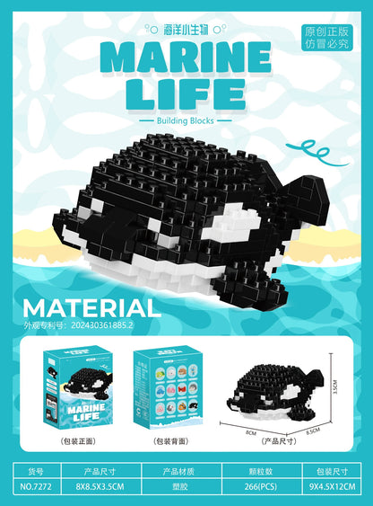 Marine Animals Micro Particle Building Blocks Toys for Children 6 to 10 Years Animal Diy Assembled Toys Puzzle Games Child Gifts