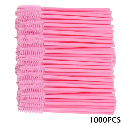 500/1000PCS Eyelashes Brushes Set Wholesaler Disposable Lash Mascara Brush Lashes Extension Eyebrow Wands Applicator Makeup Tool.