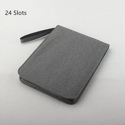 10/24/48 Slots Fountain Pen Case Pencil Case Pouch Bag Canvas Case Black, Gray