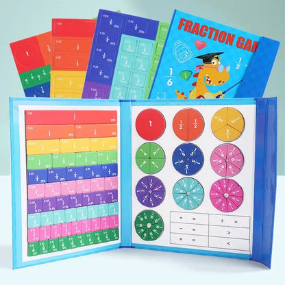 Fraction Learning Math Toy Educational Magnetic Arithmetic Teaching Aids Book Toys for Children Christmas Gift.