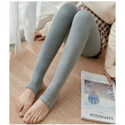 Women's Fall Winter Ribbed Vertical Stripe Thermal Leggings Fleece Thickened  Street Ready Seamless High Waist Thermal Pants.