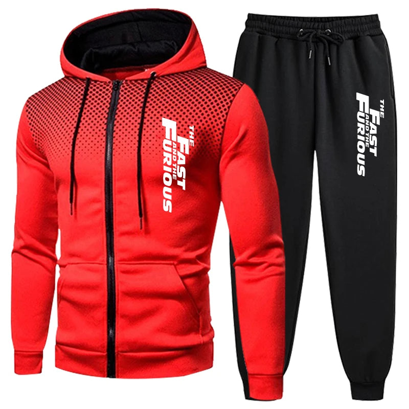Daily Hot Sales Hoodies Quality Men's Tracksuit Jogging Outdoor Zipper Coat Top Versatile Sweatpants Fashion Suit Comfort Casual.