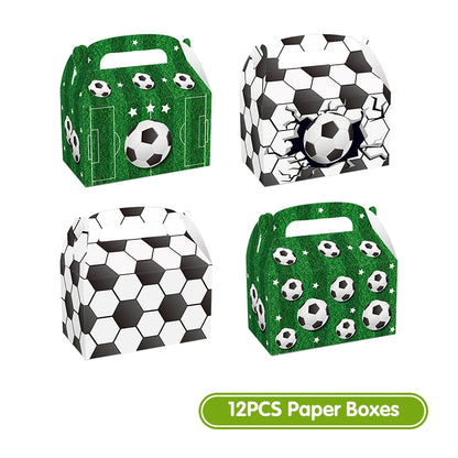 Fußball Geburtstag Dekoration Party Supplies Geschirr Luftballons Set Süßigkeiten Geschenkboxen Fußball Geburtstagsgeschenke Kinder Geburtstagsgeschenke.