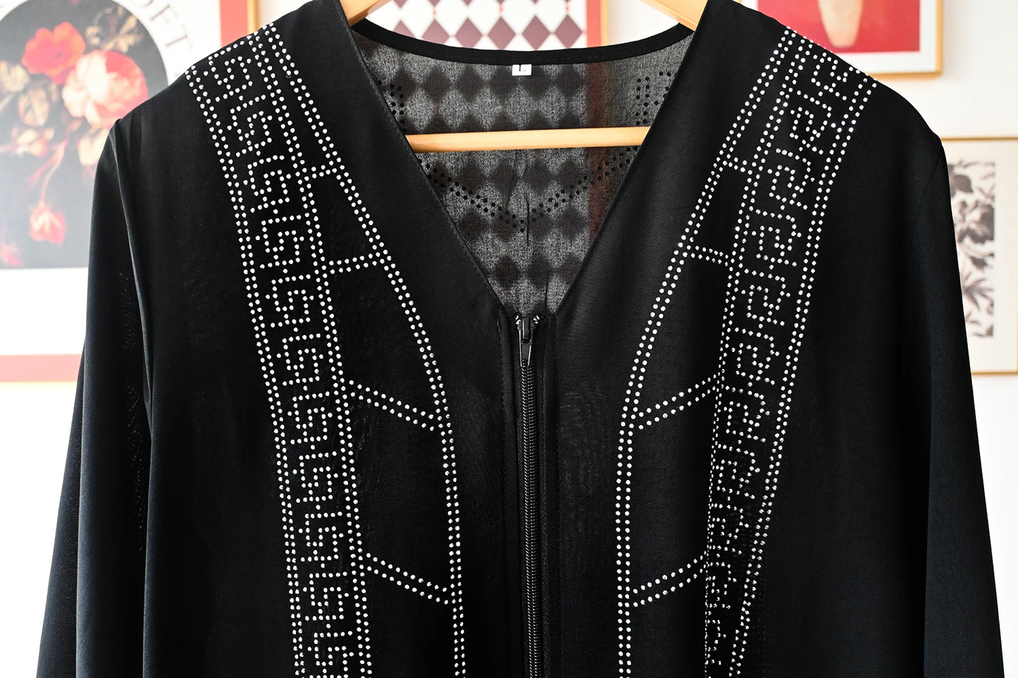 New Women Elegant Dress Chiffon Open Abaya with Zipper Muslim Women Dress Islamic Clothing Cardigan Abaya Women Muslim Dress.