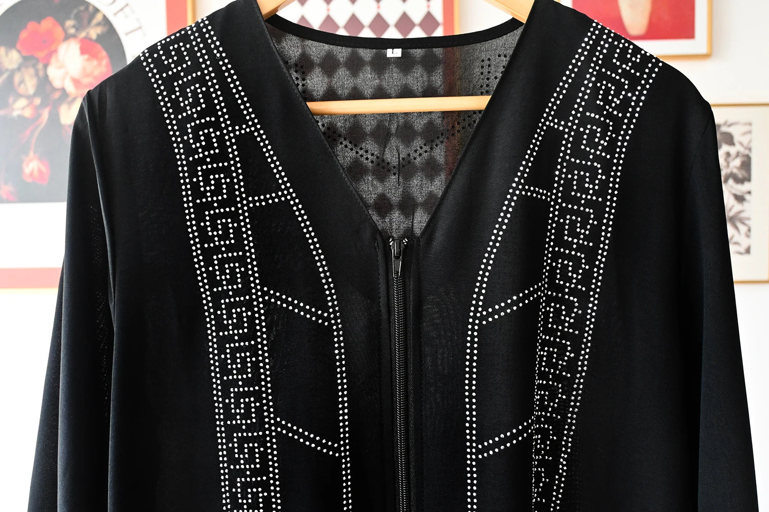 New Women Elegant Dress Chiffon Open Abaya with Zipper Muslim Women Dress Islamic Clothing Cardigan Abaya Women Muslim Dress.