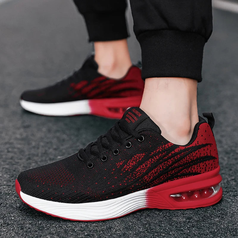 YRZL Men's Sneakers Summer Non Slip Breathable Mesh Tennis Shoes Male Lightweight Walking Shoes Casual Lace Up Sports Sneakers.