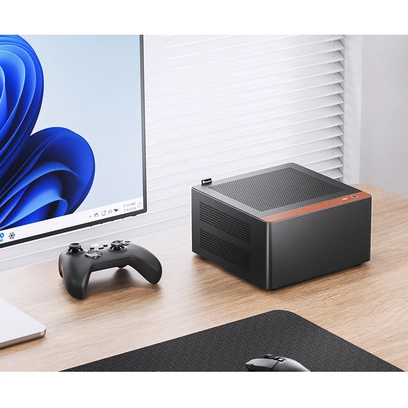 JONSBO N10/NV10 MINI ITX Case Supports 1U FLEX Power Supply Aluminum Alloy Desktop Office Computer Case.