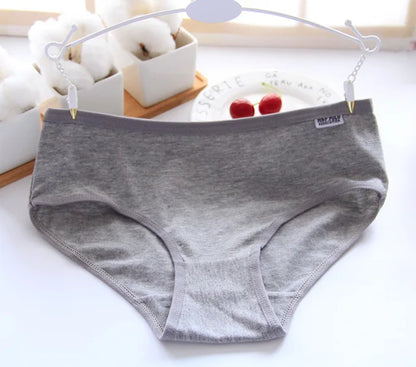 7Pcs Panties for Women Cotton Underwear Plus Size Sexy Briefs Girls Breathable Soft Lingerie Female Cute Solid Color Underpants.