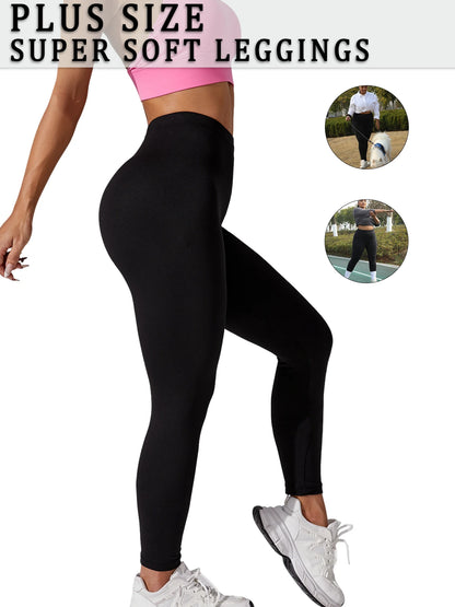 Plus Size 5 Pack Super Soft Sport Leggings For Women  No See Through Workout Running Yoga Athletic Leggings RUNNING.