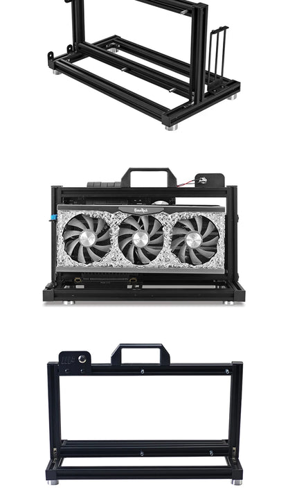 METALFISH Aluminum ITX A4 Open Frame MINI Case Support MINI-ITX Mainboard GPU Vertically 240Liquid Cooler Gamer DIY Cabinet.