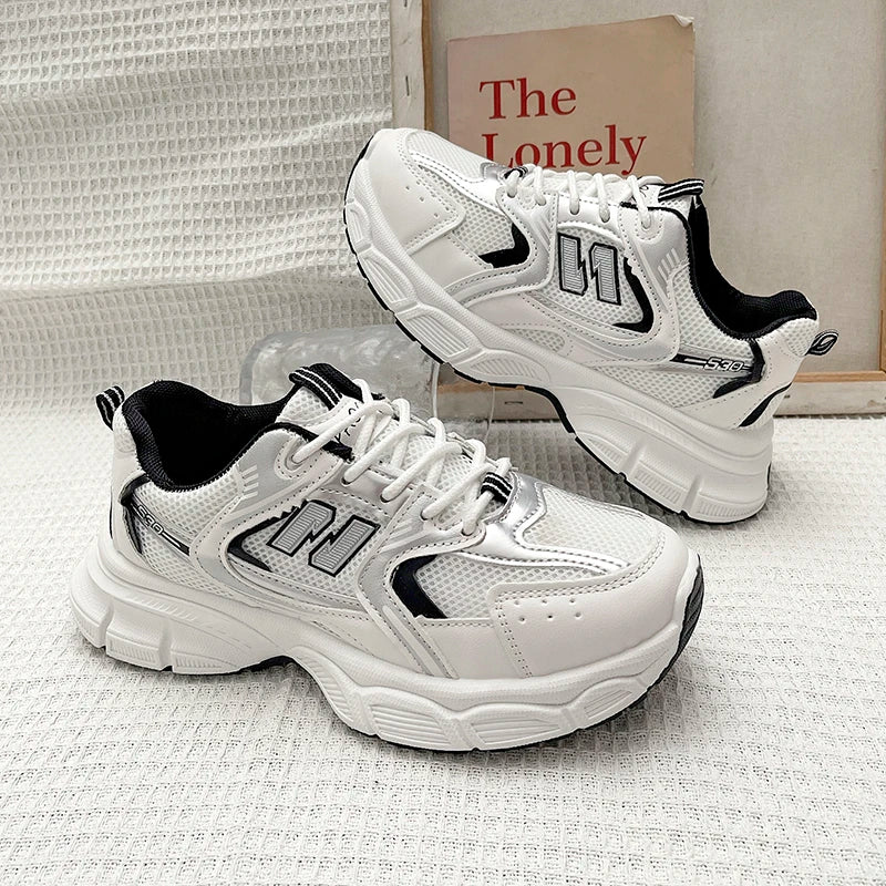 New Spring Autumn Women's Jogging Sneakers Fashion Casual White Breathable Tennis Low Top Vulcanized Shoes Outdoor Trainers.