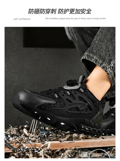 Men's Military Tactical Boots Army Boots Men Side Zipper Military Boots Men Anti-Slip Ankle Boots Work Safety Shoes Hiking Shoe