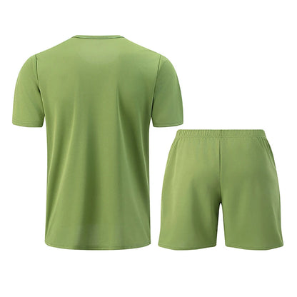1/2/4 Piece Men's Quick Drying Sports Suit Casual Breathable Short Sleeved T-shirt Pocket Versatile Shorts For Teenagers To Wear.