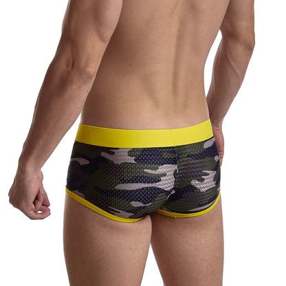 6 Teile/los Männer Unterwäsche Boxershorts Männer Boxer Briefs Ropa Interior Hombre Calzoncillos Atmungsaktive Hombre Mesh Camouflage Nylon