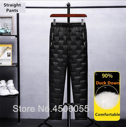 Winter Duck Down Pants Men Outdoor 8XL 7XL 6XL Plus Size Warm Padded Thicken Waterproof Thermal Trousers Windproof Male Jogger.