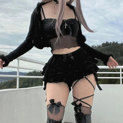 AltGoth Mall Goth Hotsweet Shorts Women Aesthetic Y2k E-girl.
